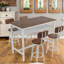 Ensemble de table de bar 5 pièces Lysle avec tablette en métal, ensemble de salle à manger, table à hauteur de comptoir et 4 tabourets de bar Lysle-1151581810-1151581815-1146240954