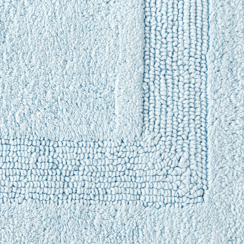 Tapis pour salle de bain réversible en coton Tommy Bahama, Bleu, 21 x 34