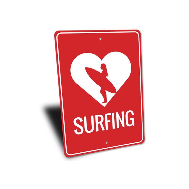 Panneau «Love Surfing», H 14 po x l 10 po x P 0,04 po