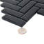 11"X 12.6" Herringbone Polished Glass Mosaic Tile-61266925