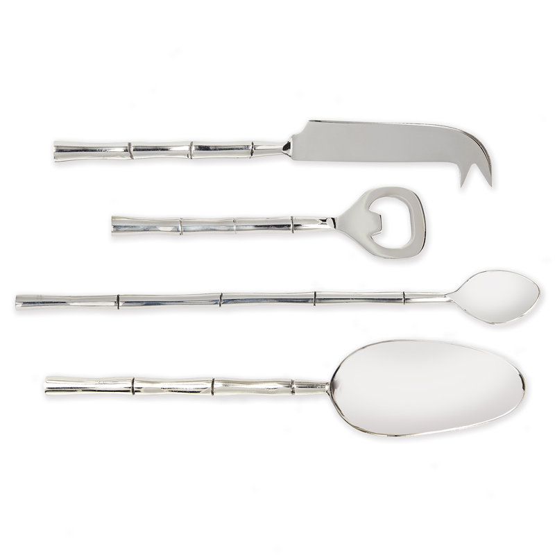 Barrona Stainless Steel Bar Tool Set, Silver