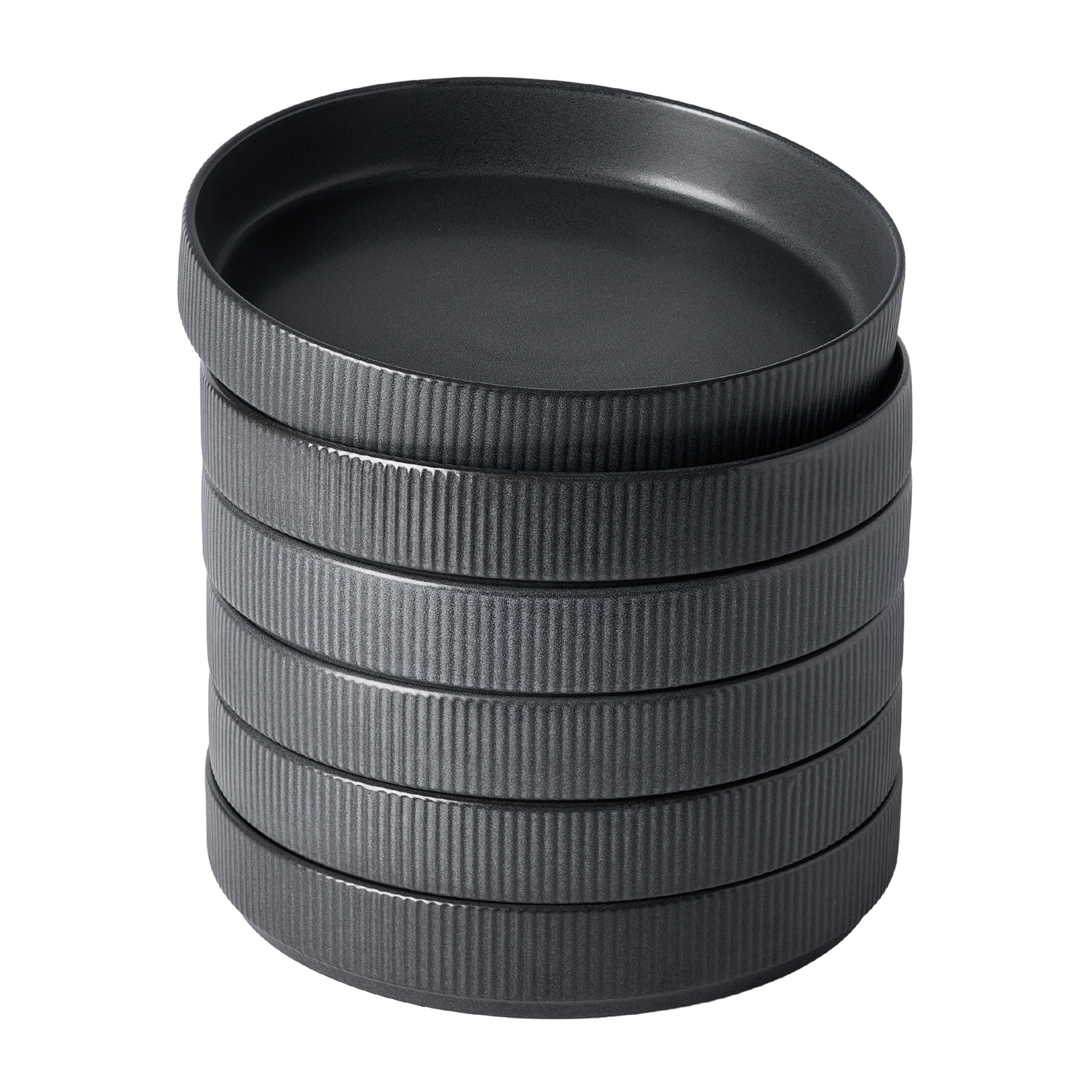 Stoneware Pasta Bowl, Matte Dark Charcoal