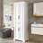 70.8" Freestanding Bathroom Vanity, Modern Elegant Design, 4 Doors & 1 Drawer, Space-Saving Storage With Adjustable Shelves, Damping Hinge Doors, Durable Painted Finish
