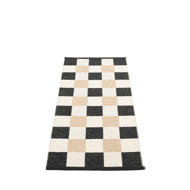 Rug PIX Black/Vanilla/Beige 2.25 x 5.25 ft, Runner 2'4" x 5'3"