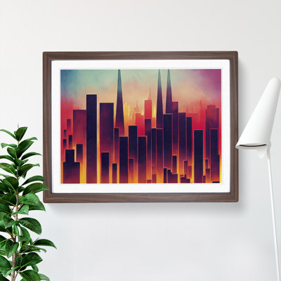 Flourishing City Skyline Architecture Abstract - Single Picture Frame Painting