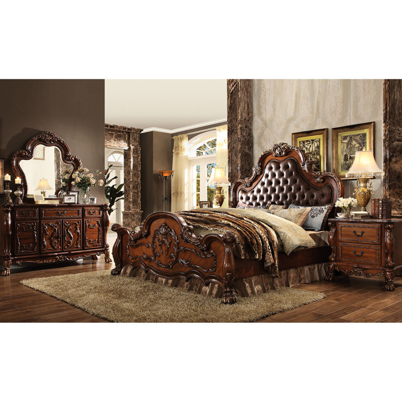 Élégante table de chevet en chêne cerisier, 2 tiroirs, structure en bois massif, quincaillerie en laiton antique, décoration de chambre à coucher, l 32 po x P 20 po H 31 po, H 31 po doublée de feutre