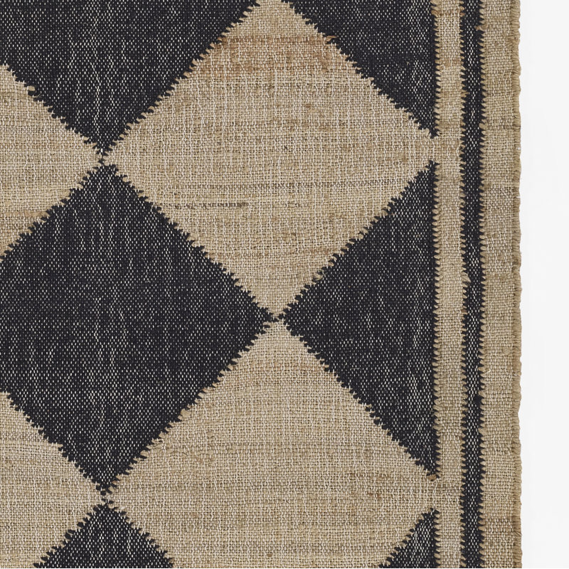 Erin Gates by Momeni Orchard Court Black Hand Woven Wool and Jute Area Rug, Runner 2'3" x 8'