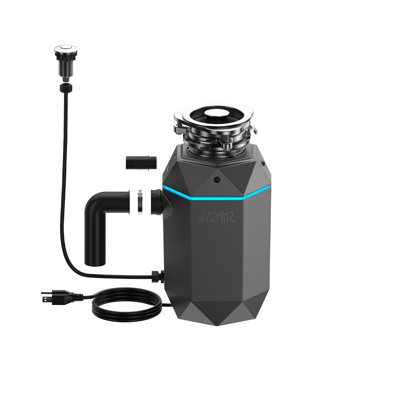 FORNO ACQUA BrightDIAMOND ,1HP Super Quiet Garbage Disposal Corded with Motion Sensor Cabinet Light & Pre-Wired Air Switch