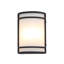Lot de 2 appliques murales extérieures DEL à 1 lumière, verre dépoli noir sablé, intérieur blanc, culot E26, pour endroits humides (lot de 2)-197155353