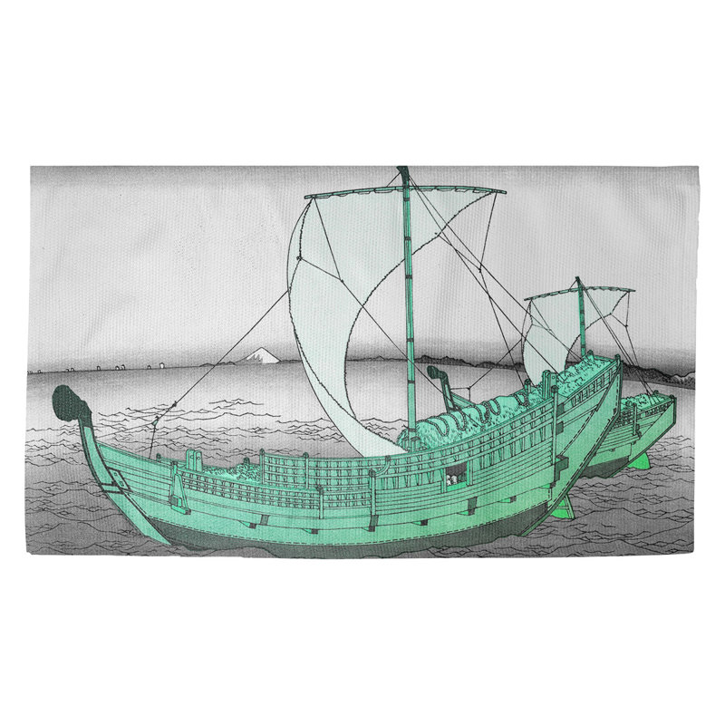 L’Tapis décoratif de la route des mers de Kazusa, Rectangle 2 pi 2 po x 3 pi 4 po