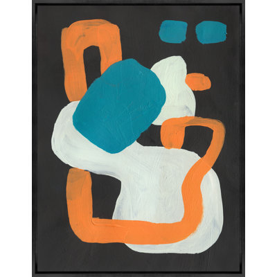 Colored Shapes On Black " Colored Shapes on Black II " Print