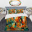 Ensemble de housse de couette en microfibre / polyester Abstracting The Cubist Form IV Bedding-134740370