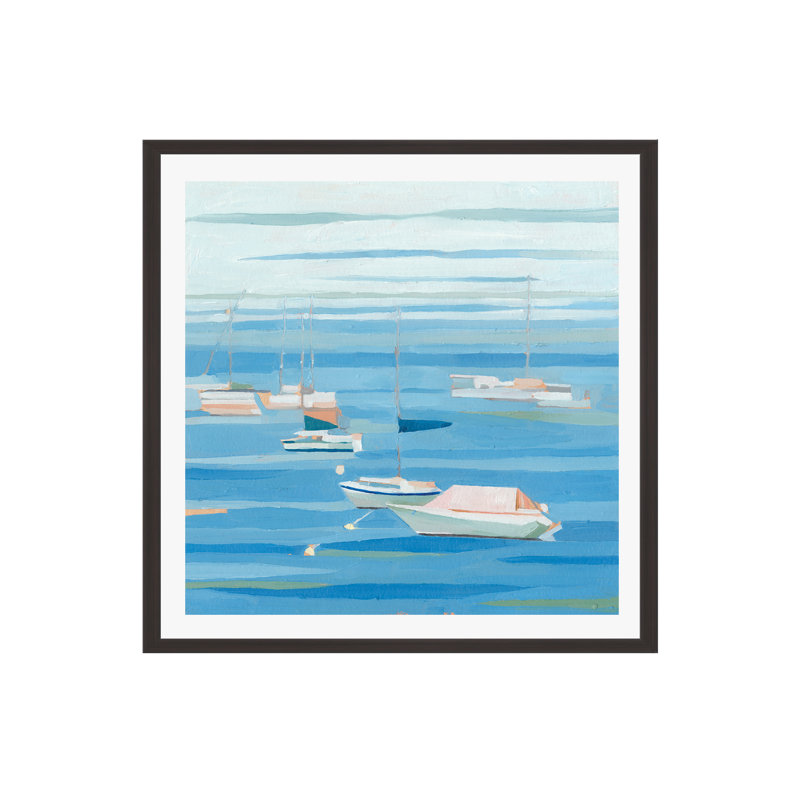 Summer Regatta I by Emma Scarvey, 20"H x 30"W, Espresso
