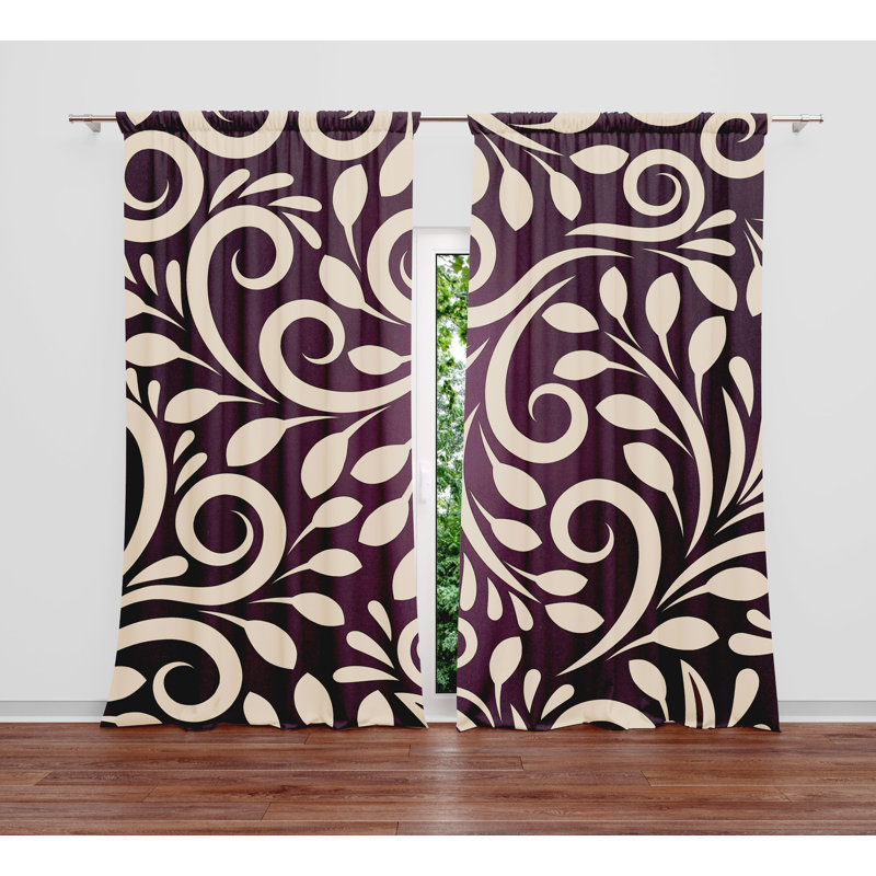 Semi Sheer Curtain Panel Pair, 20" W x 61" L