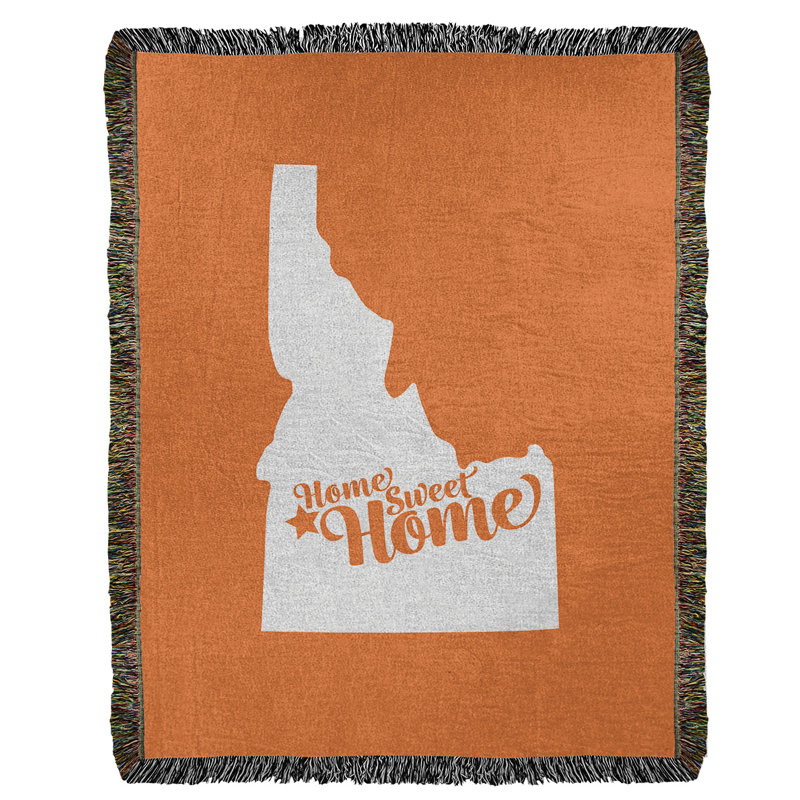 Jeté en coton tissé boise doux, l 60 po x L 80 po, Orange