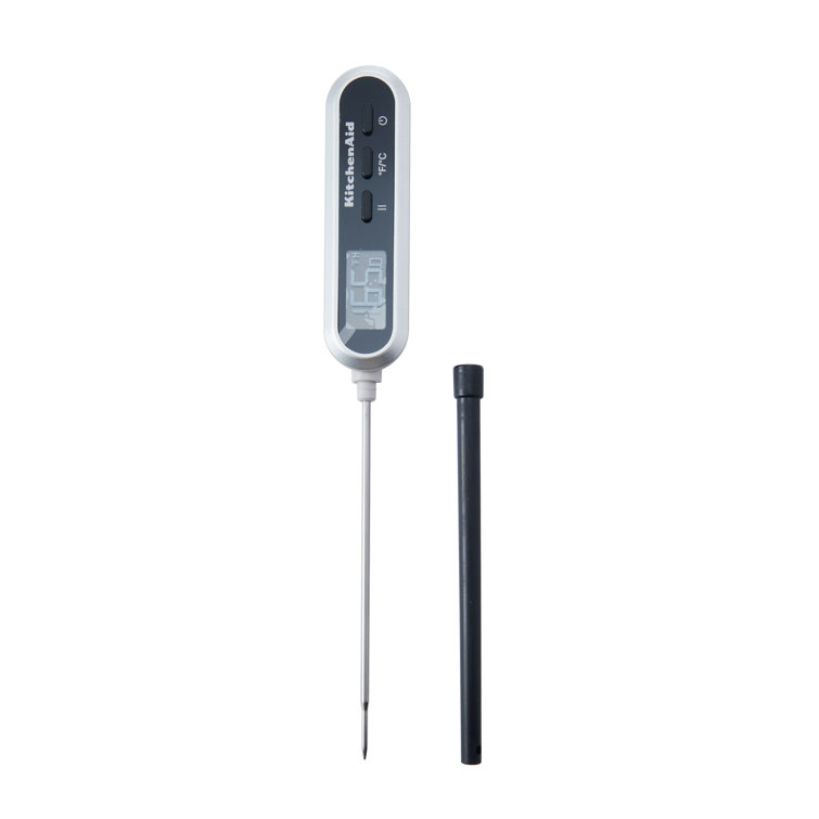KitchenAid Programmable Wired Probe Thermometer, Black