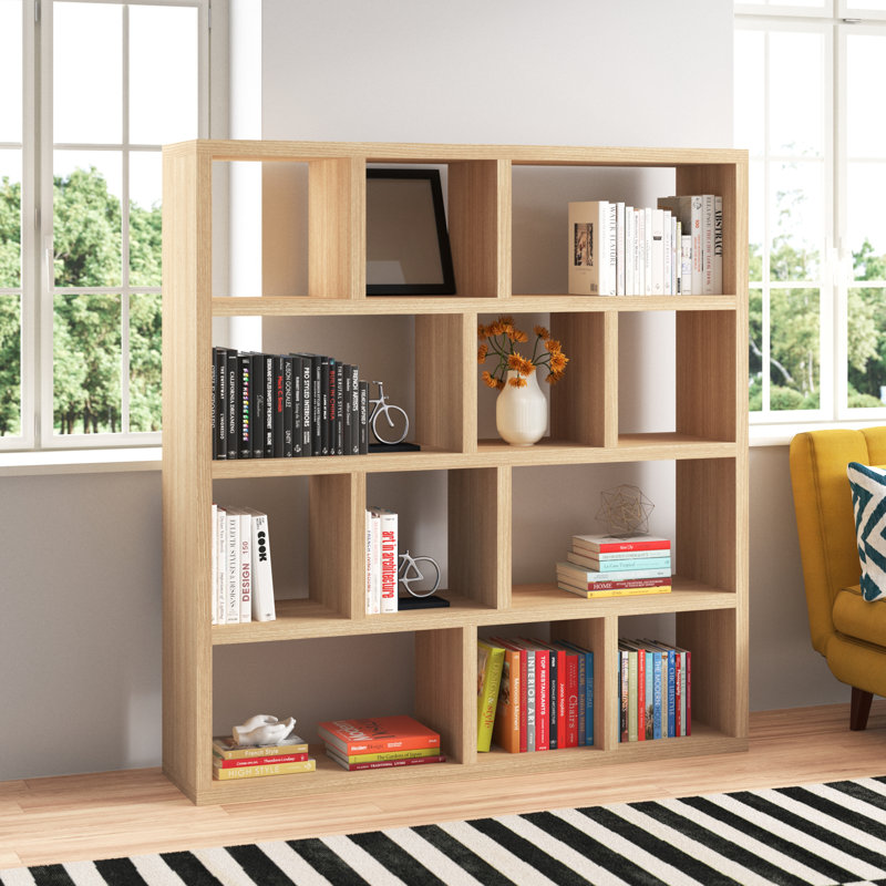 Sighfrith 159cm H x 150cm W Standard Bookcase, Oak