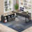 Dineke L-Shape Executive Desk with Cabinet Credenza-1312529025-1317106393