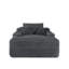 Chaise longue rembourrée en velours côtelé 65 po avec coussins décoratifs et porte-gobelet, canapé-lit intérieur avec accoudoirs - aucun assemblage requis-2036062416