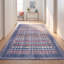 Tapis Osgood moderne à rayures effet pinceau, turquoise, rose et crème, lavable à la machine, antidérapant, à poils courts, pour l'intérieur et l'extérieur, adapté aux animaux domestiques, idéal pour le salon, la chambre, la salle à manger, l'entrée, le corridor ou le bureau.-1424266549