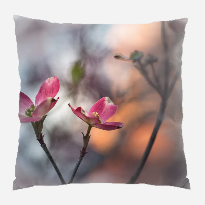 Coussin décoratif fleur Pinheiro, Microsuède, Intérieur