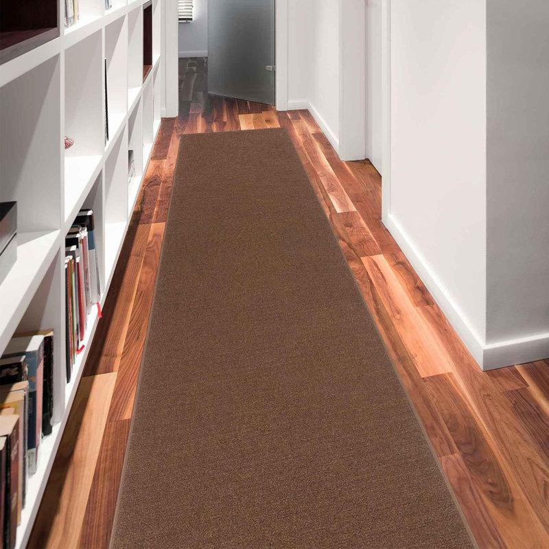 Ottohome Brown Runner Rug, Runner 1'10" x 6', Brown