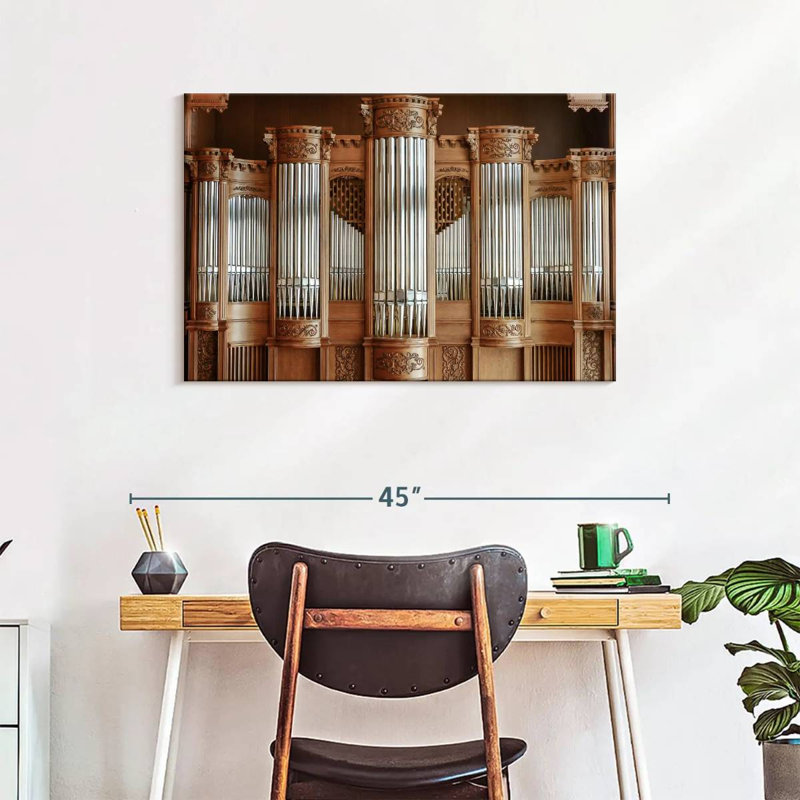 Abarca Antique Wooden Organ, 24" H x 36" W