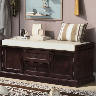 Storage Bench With 2 Drawers And 2 Cabinets