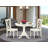 3 Piece Kitchen Table Set for Small Spaces Contains a Round Dining Room Table with Pedestal and 2 Solid Wood Seat Chairs, Linen White-1532305611-1558069129-1582237922