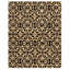 Hand Tufted Wool Floral Area Rug in Black