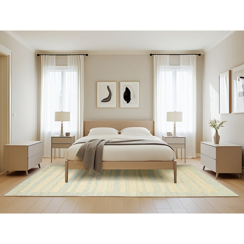 Surface beige contemporaine tapis, Rectangle 5 pi x 8 pi