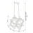 Adjustable Height Wooden Frame 2-Light Geometric Chandelier