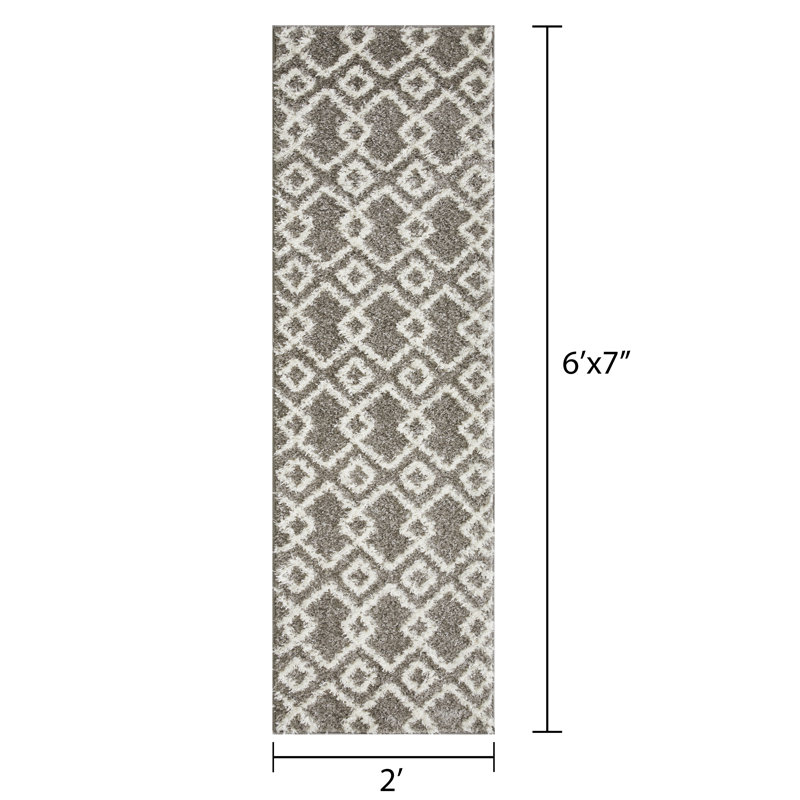 Huong Performance Geometric Indoor Rug, Runner 2' x 6'7"