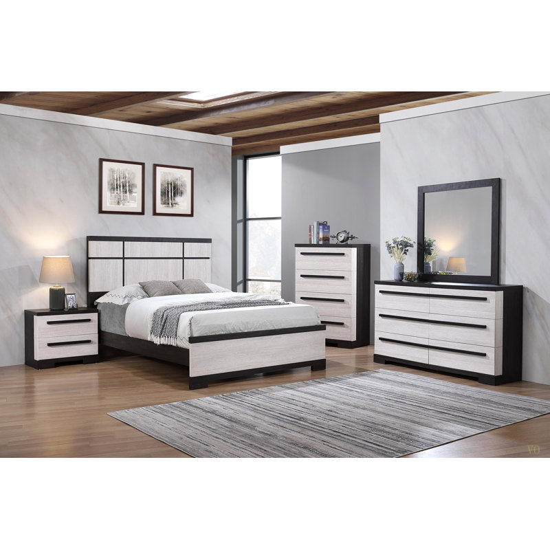 Meuble télé 1 pièce 2 pièces, Beige / ébène