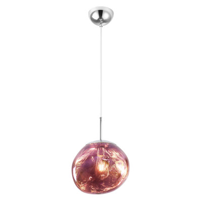 Luminaire suspendu géométrique 1 lumière mauve