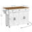 Rolling Kitchen Island Cart With Butcher Block Top – Portable Workstation With Storage Shelves & Locking Wheels
