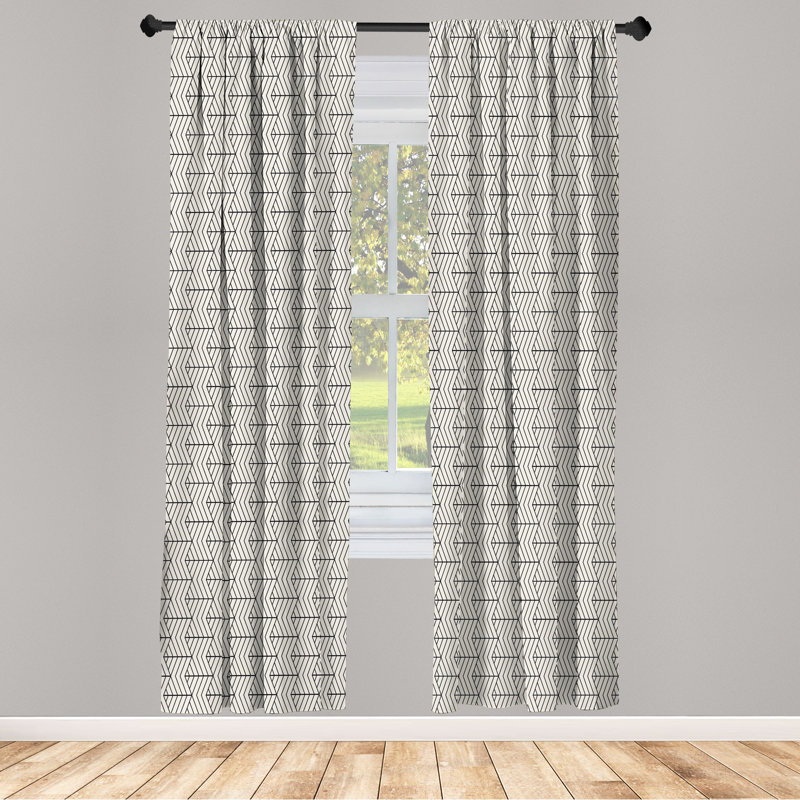  Geometric Curtains, Angled Optical Illusion