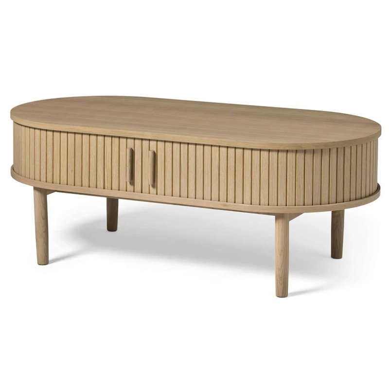 Tarcha Coffee Table with Storage, White Wood