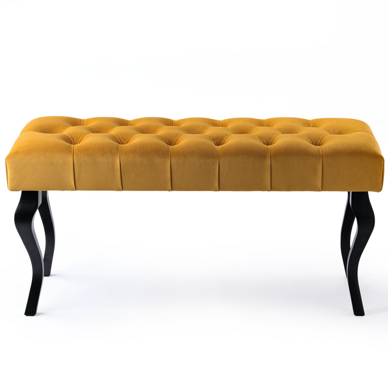 Johnstone Velvet Upholstered Bench, 45cm H x 140cm W x 30cm D