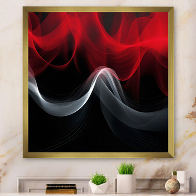 Abstrait contemplatif rouge et noir - impression
