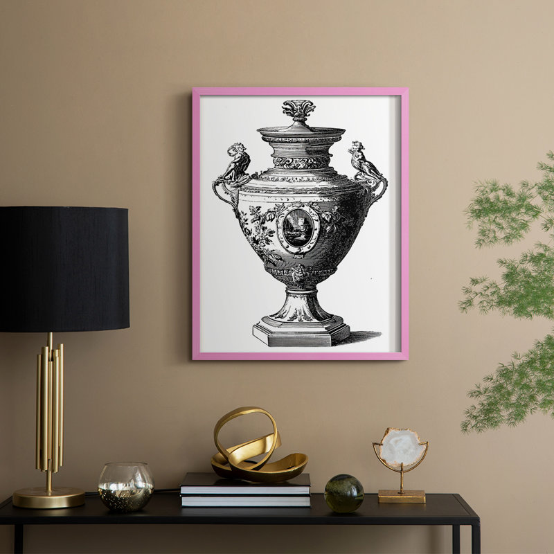 «Abstract Abstract», reproduction encadrée - prêt à accrocher, Rose, H 20 po x l 16 po