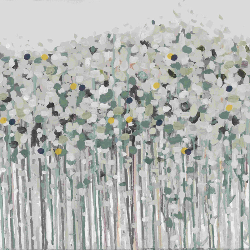 Pois de fleurs abstraites, H 12 po x l 12 po