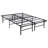 Contemporary Queen Mattress Holder, Steel, Black, Foldable, 750Lb Bearing Modern Holder Configuration, Heavy-Duty Black Appearance-862348952