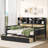 Daybed, Wood Slat Support, With Bedside Shelf And Two Drawers (Daybed)-372866447-372866445