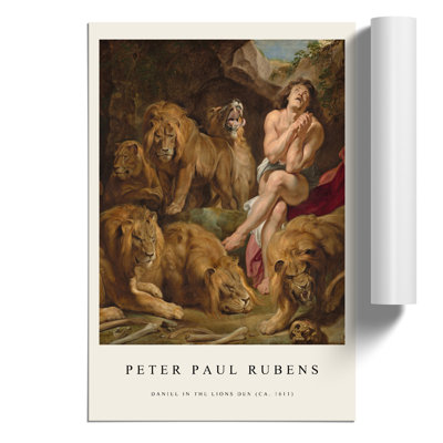 Daniel In The Lions' Den by Peter Paul Rubens - No Frame Painting