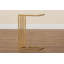 Table de bout en marbre en forme de C Rochester, dorée, H 22,21 po x l 14,08 po x P 9,81 po
