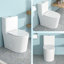 Toilette de salle de bain avec cuvette brute de 12 po, céramique blanche, chasse double 1,1 / 1,6, jet siphon, carte 800G, siège à fermeture en douceur, toilette hygiénique en céramique, chasse d'eau silencieuse et efficace