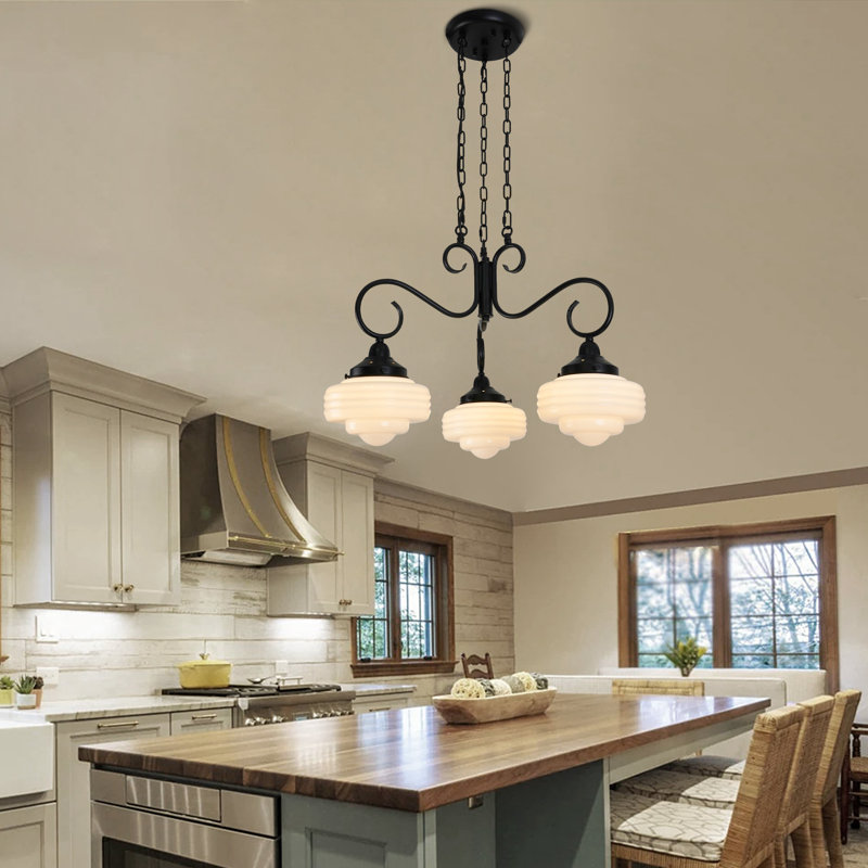 Éclairage pour îlot de cuisine 3 lumières
