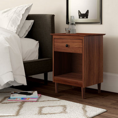 Haney 1-Drawer Solid Wood Nightstand