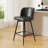 Modern Swivel Upholstered Counter Stool with Durable Metal Frame-381886293